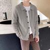 Винтажный вязаный свитер Мужчины Женщины Свободный крой Стиль High Street Смесь хлопка Осень Зима Повседневный топ