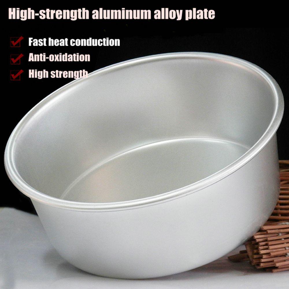 Bakeware Baking Tools Round Pattern Aluminum Alloy Die Cake Pan Tray Pudding Mold Fixed Bottom