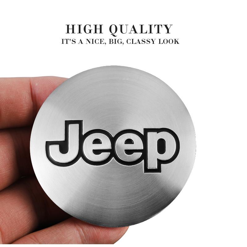 4Pcs 56mm Car Emblem Auto Wheel Center Hub Caps Decal Accessories For Jeep Wrangler Renegade Compass Grand Cherokee Patriot