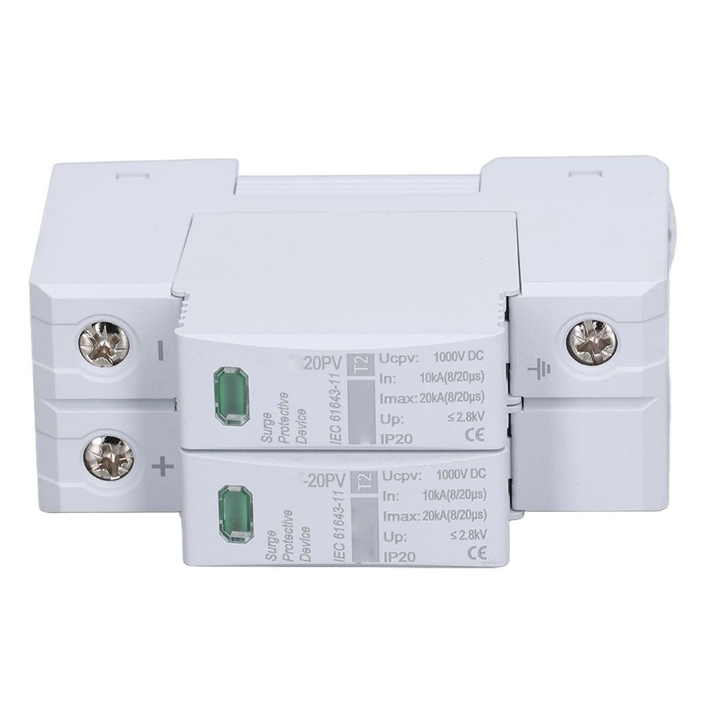 Солнечный фотоэлектрический разрядник постоянного тока 2P 10–20 кА Установка на DIN-рейку 35 мм Фотоэлектрическая защита от импульсных перенапряжений