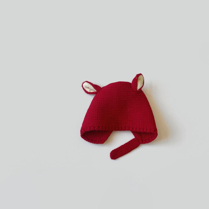 0-2 Years Baby Hat Autumn Winter Ear Rabbit Knitted Kids Hat Baby Girls Baby Boys Cute Wool Hat Baby Accessories Newborn