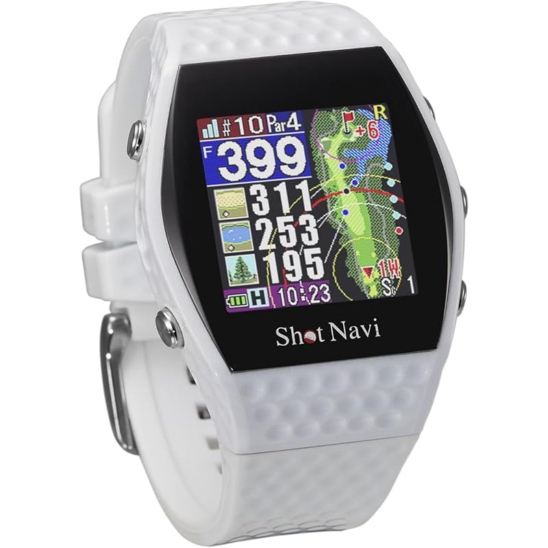 ShotNavi INFINITY WH (ShotNavi) Новейший GPS-чип "M10" Зеленая форма Ультралегкий 48 г Сделано в Японии GPS-навигация для гольфа Дальномер для гольфа Часы для гольфа