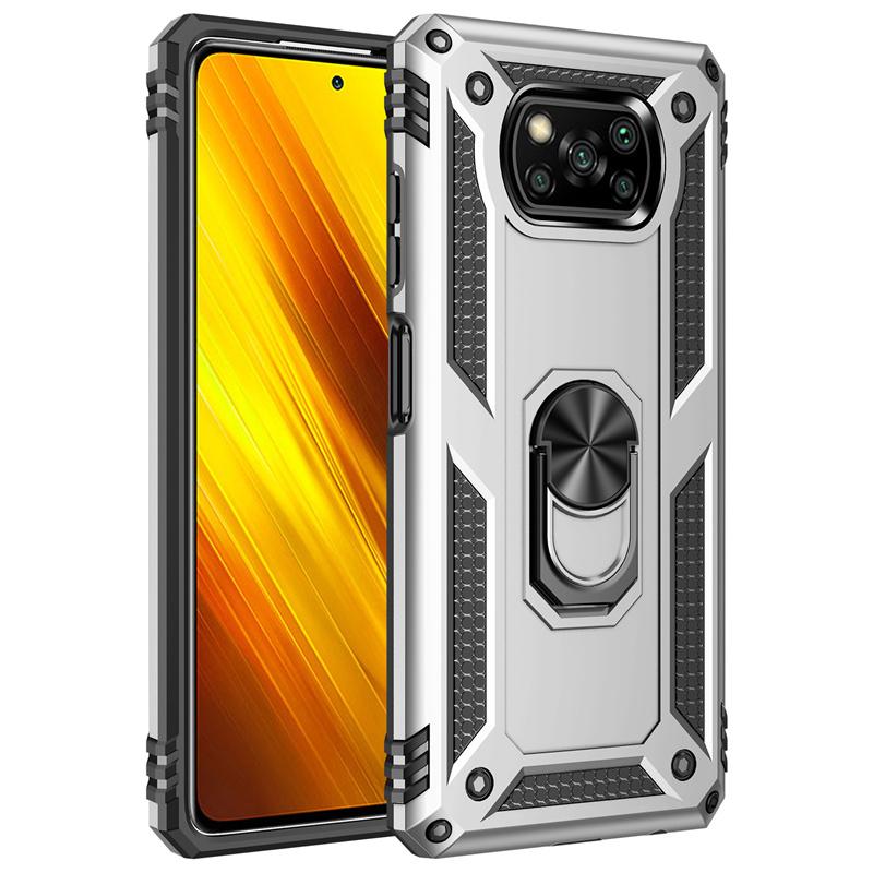 Для Xiaomi Poco X3 Pro Чехол Armor Shockproof Coque для PocoX3 Poko Little X3 X 3 Pro NFC X3Pro Магнитное кольцо Подставка Держатель Чехол