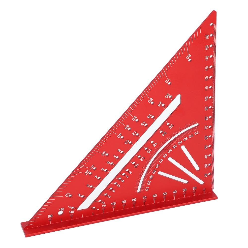 Clear Scales Aluminum Triangle Ruler 90° Right Angle Multi Angle Tool Angle Ruler Measuring