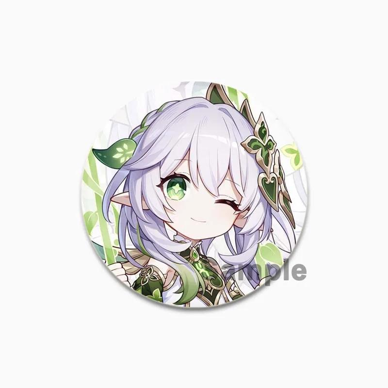 32/44/58mm Genshin Impact Game Badge Cute Cosplay Brooches Handmade Tinplate Lapel Pins for Clothes Backpack Jewelry Hat Accessory