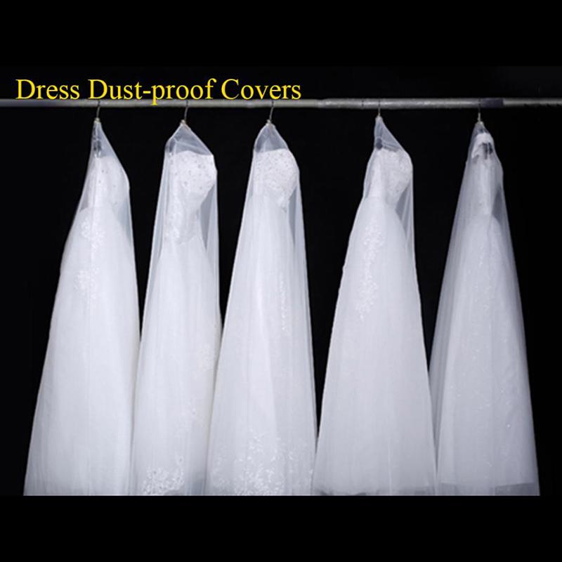 Длинный 160/180/200см Прозрачный Мягкий Тюль Чехол от Пыли для Домашней Одежды Свадебного Платья Одежды Свадебного Платья Защитник Сетчатая Пряжа