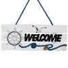 Mediterranean Welcome Doorplate Hanging Pendant Sign Home Store Door Wall Decor