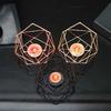 Nordic Style Geometric Iron Candlestick Candle Holders Home Wall Romantic Durable Candlesticks Weddi