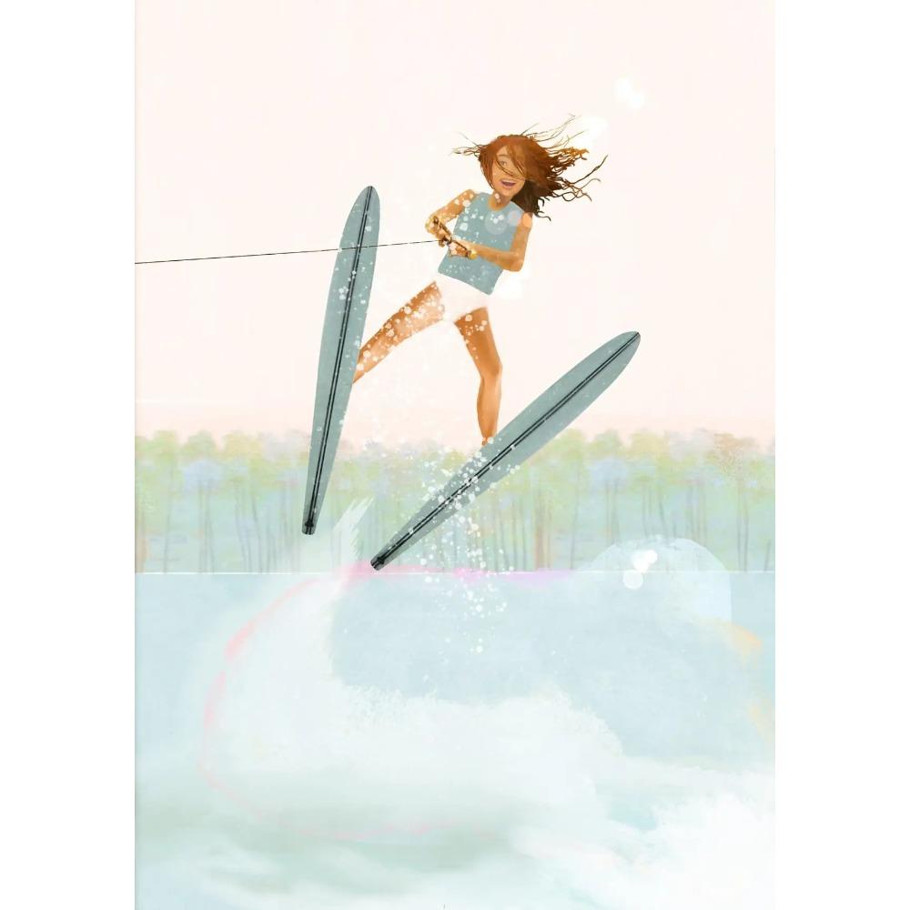 Minimalism Beach Surfing Boho Posters Pink Beach Summer Coastal Prints Canvas Painting Wall Art Pictures Home Living Room Decor