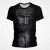 Jesus Christ 3D Print T-shirts Men Clothing Summer Fashion Casual Short Sleeve Cool T Shirt Harajuku Streetwear Tops Tee