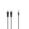 Hama Germany Audio Mm Jack Plug To 2 RCA M Cable, 3.5 Plugs, Stereo, Gold-Plated, 1.5