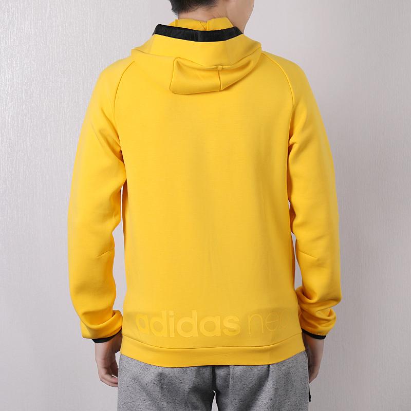 adidas Мужские толстовки Neo Желтые С капюшоном Умеренные Обычные DW8141