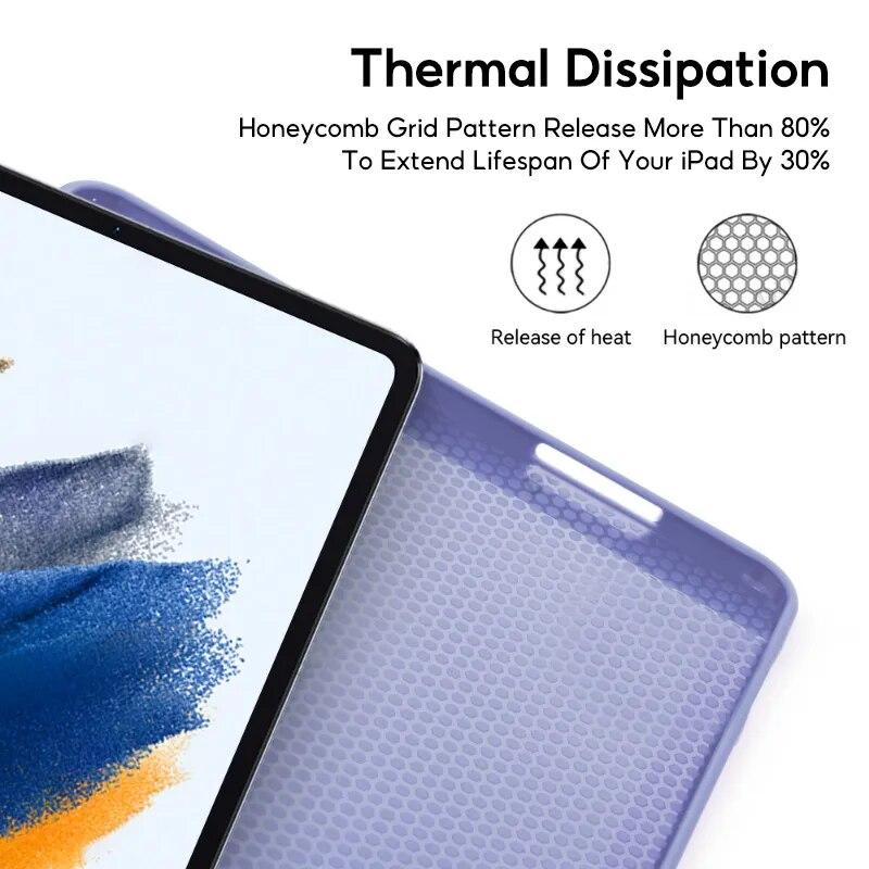 Кожаный чехол для планшета для Samsung Galaxy S6 Lite P610 P615 A7 A7 Lite A8.0 A10.1 A10.5 Tab A8 X205 X200 S7 S8 11, силиконовый смарт-чехол из ТПУ