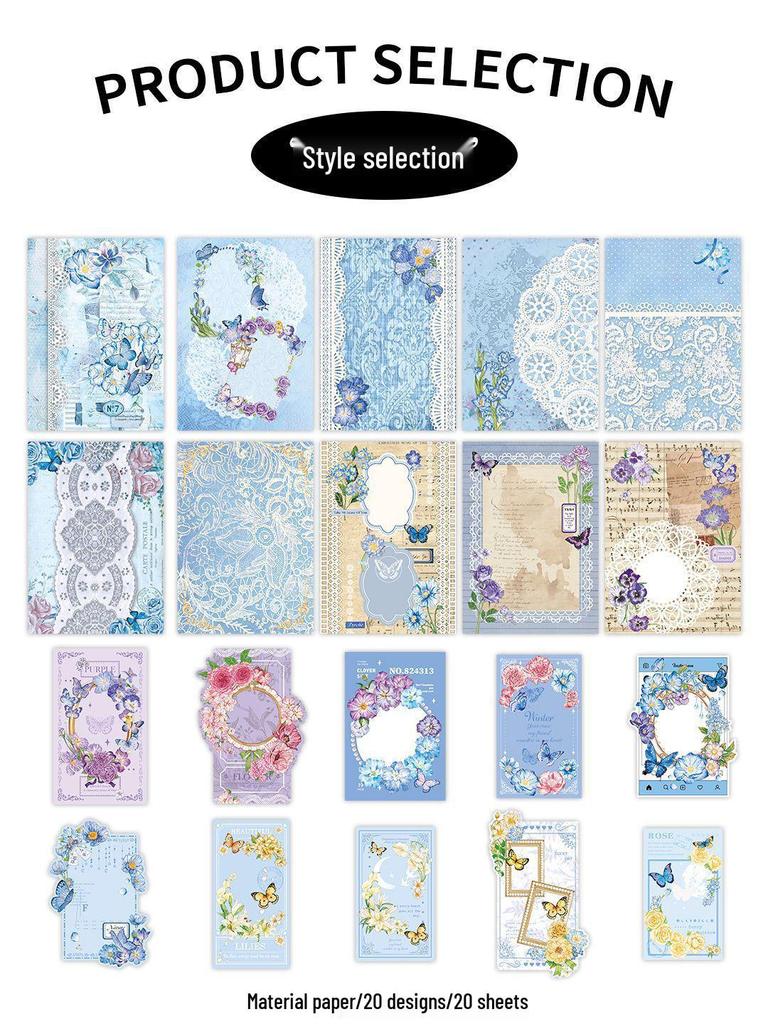 Счастливая лента кружево ита-бэг: Красный бумажный фон, наклейки для красоты и дырокол