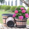 Thickened Plastic Barrel Flowerpot Round Garden Flower Pot Flower Bucket  Yard Decoration