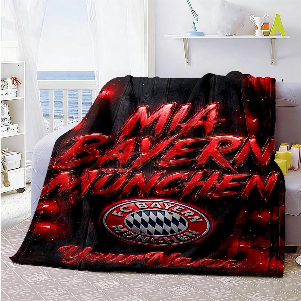 Fc Bayern München 23 Customize Text Blanket Throw Customizable Blanket Soft Warm Cozy Versatile for Chair Nap Seaside Picnics for All Occasions