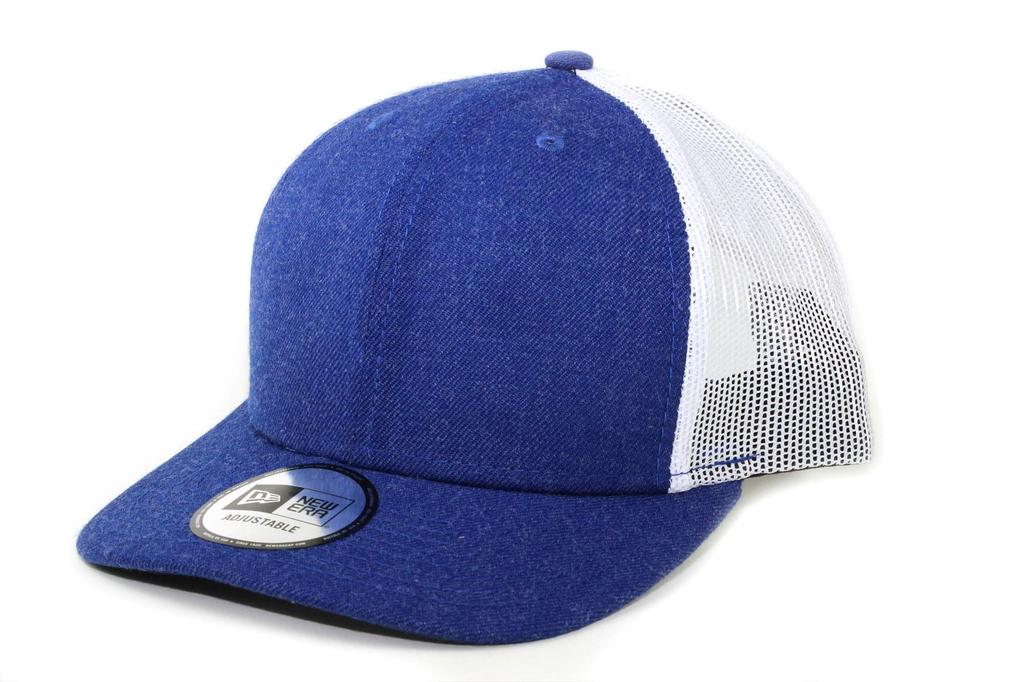 New Era Trucker Cap Low Profile Snapback In Heather Royal/White