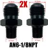 2 шт. Прямые фитинги с наружной резьбой AN4 AN6 AN8 AN10 AN12 на 1/4NPT 1/8NPT 3/8NPT 3/4 NPT, адаптеры для шлангов топливного маслоохладителя