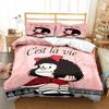 Мультяшная девочка Комплекты постельного белья Покрывало Одеяло Пододеяльник Наволочка Комплекты из 2-3 предметов Детский Взрослый размер Украшение спальни