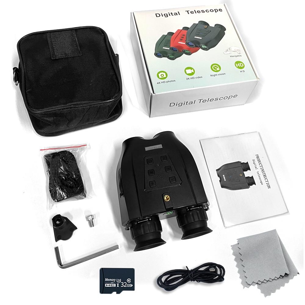 Dt99 48mp 2,5k Uhd 3d бинокль телескоп с креплением на голову 8x цифровой зум 300 м инфракрасная камера ночного видения для охоты