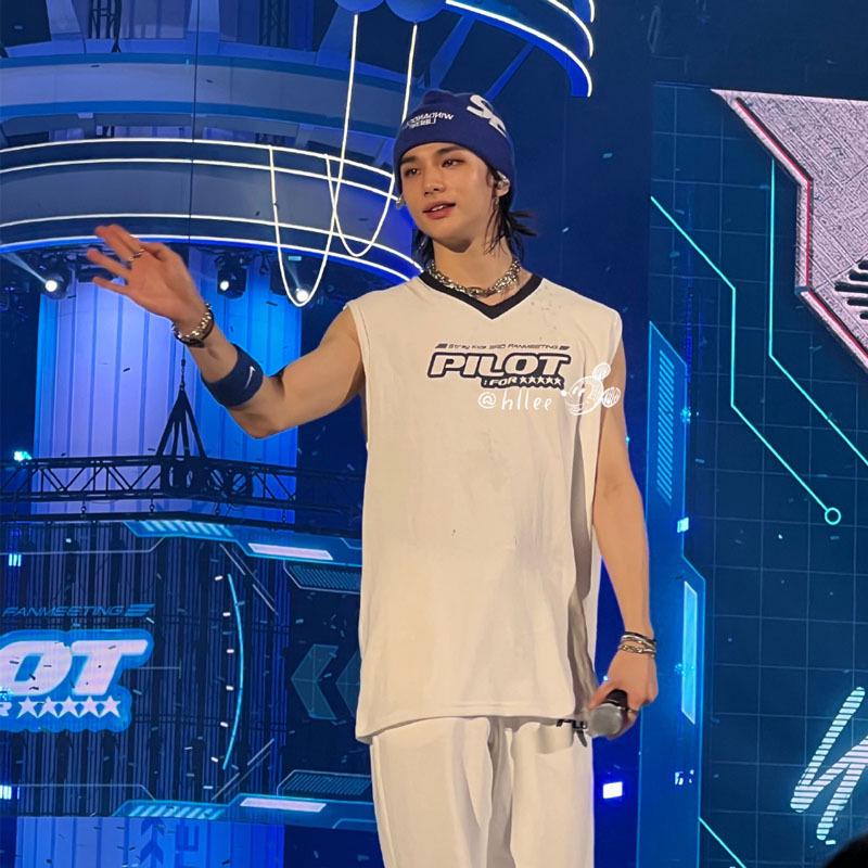 Stray Kids 2023 5STAR Концертная футболка с коротким рукавом и круглым вырезом