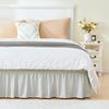 Elastic Bed Ruffle - Adjustable 15" Tailored Drop, Microfiber Bed Skirt with Easy Wrap Around Design, Fade-Resistant & Machine Washable