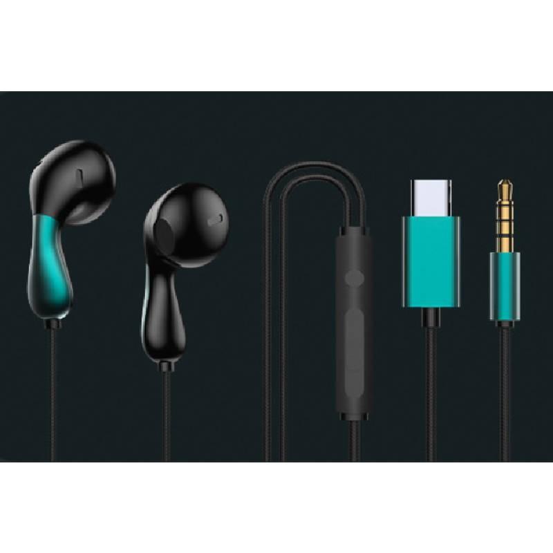 Наушники Typec Внутриканальные Игровые Проводные Гарнитура Микрофон Красный Зеленый Киберспорт Звук