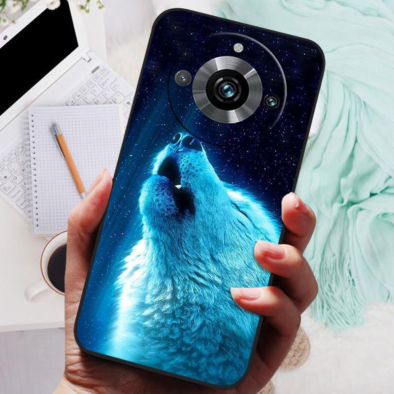 Чехол для Realme 11 Pro Plus Черный Силиконовый Милый Расписной ТПУ Coque для Realme11 Pro Capa Realme 11 5G 203 Funda Защитный