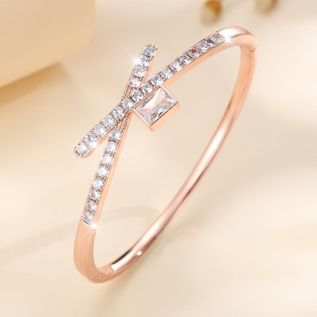 New Fashionable Zircon Cross High-end Full-female Light Luxury Bracelet Bracelet