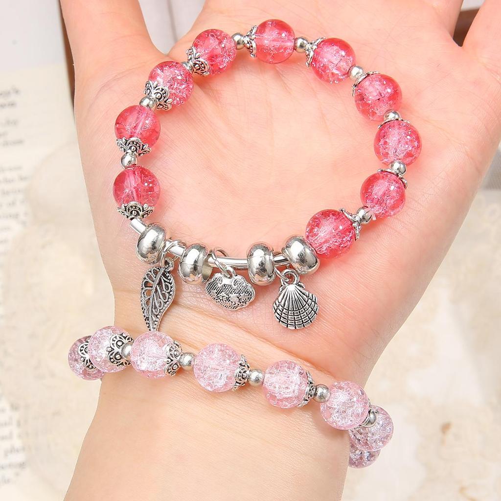 Стеклянные бусины цветочный браслет ювелирные изделия аксессуары для девушек женщин