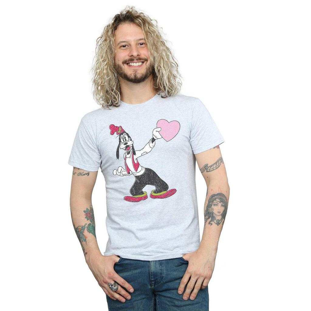 Disney Mens Goofy Love Heart T-Shirt