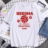 Summer 2023 Women's T-Shirts Haikyuu Volleyball Club Red Oversized T Shirts Female Harajuku O-Neck Short Sleeve T-Shirt Tops Tee