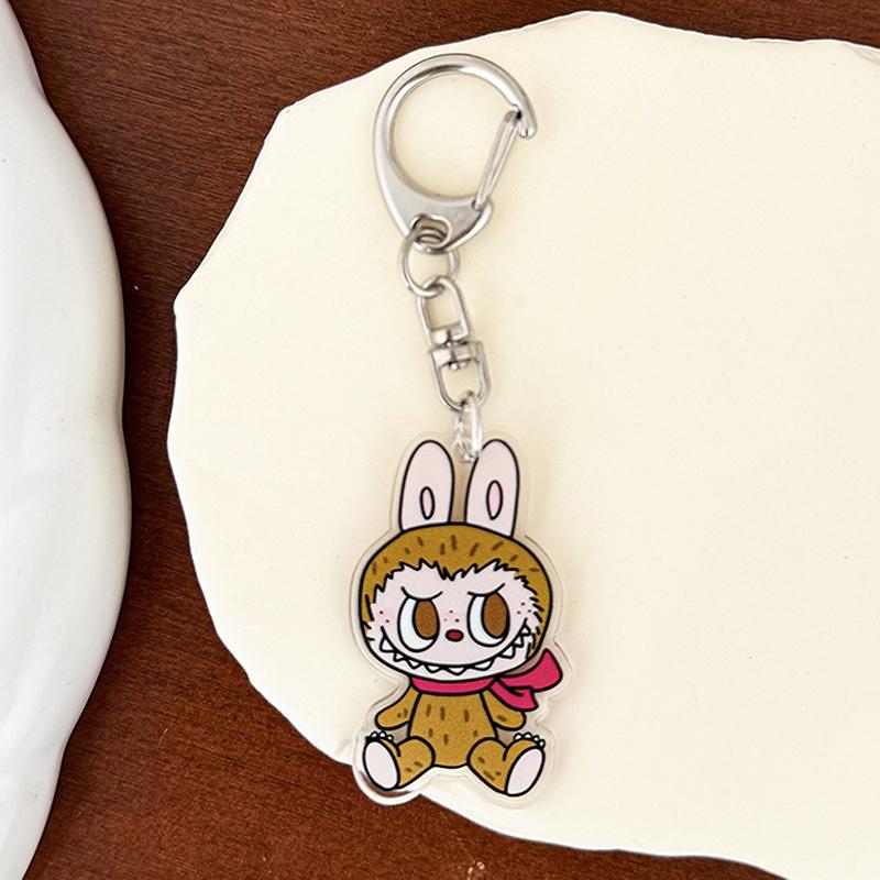 Мультяшный монстр Лабубу Акриловый брелок Милые забавные подвески Сумка Подвеска Креативный рюкзак Подвесные украшения Подарки на день рождения