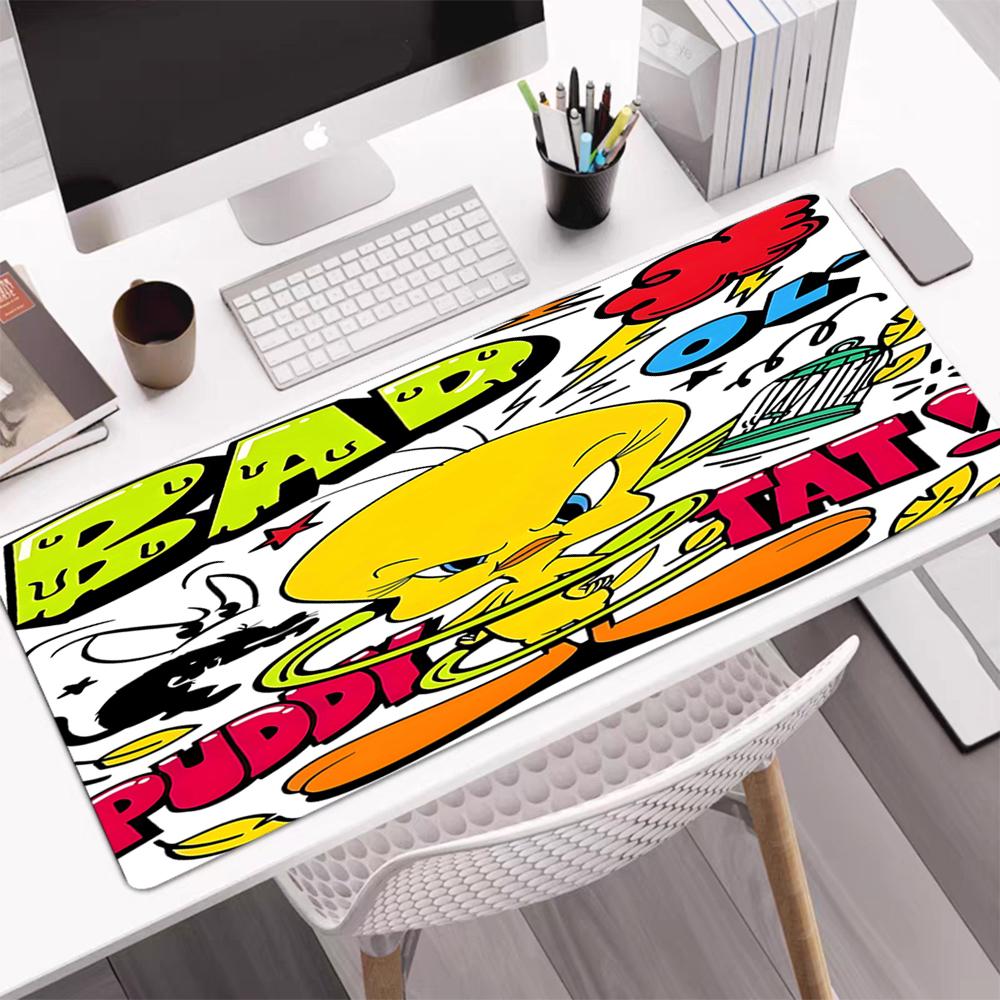 Tweety Bird Theme Mouse Pad, Non Slip Rubber Base, Multifunctional Office & Home Decor, Perfect for Workspace Personalization.