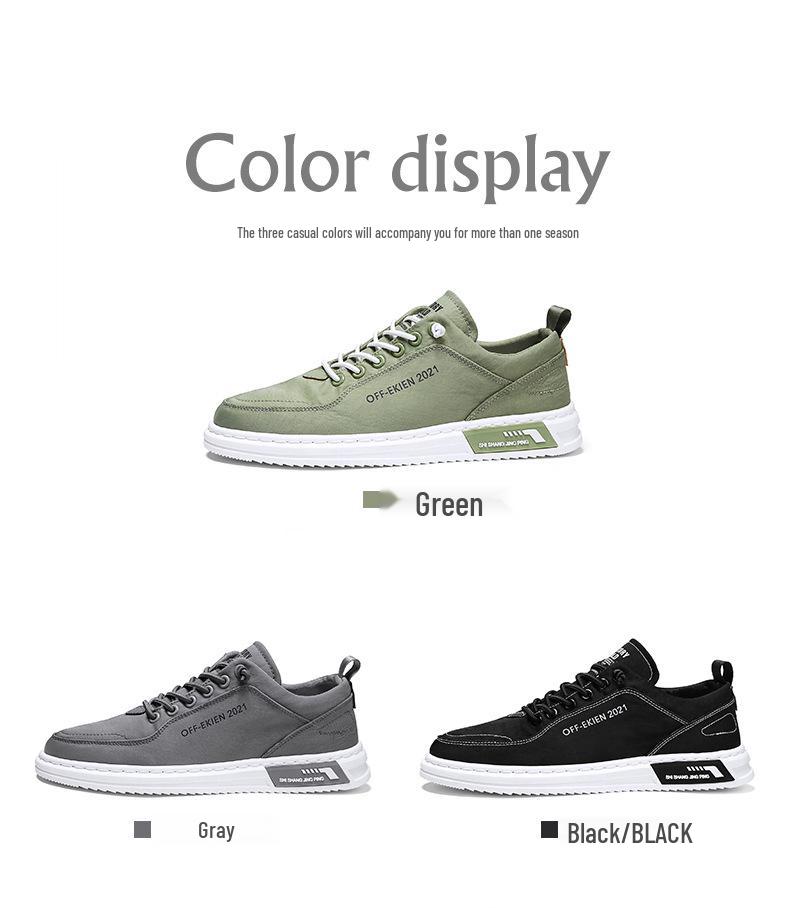 Мужские парусиновые туфли из ледяного шелка 2025: Универсальные, с мягкой подошвой, повседневные, дышащие, модные кроссовки в корейском стиле