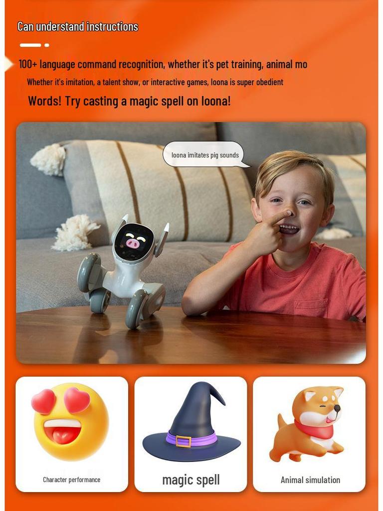 Робот Loona AI: Программируемый, высокотехнологичный голосовой разговор с подлинной интеграцией ChatGPT.