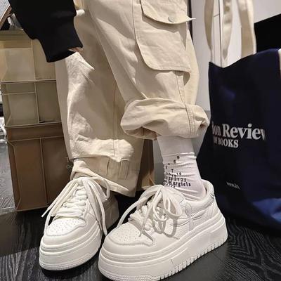 Мода 2024 года, женские кроссовки на толстой подошве, повседневные теннисные женские кроссовки в корейском стиле, ретро-дизайнерская обувь на вулканизированной платформе для женщин