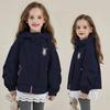 [Coolomi Collaboration] Girls' Jacket Autumn 2025 New Navy Blue Casual Hooded Top for Older Children