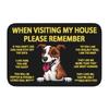 Peeking Dog Jack Russell Terrier Front Door Floor Entrance Mat Outdoor Pet Animal Bath Kitchen Doormat Living Room Carpet Rug
