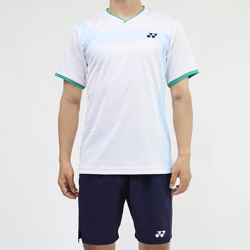 YONEX Мужская футболка с коротким рукавом Competition Series, быстросохнущая, белая 110314BCR