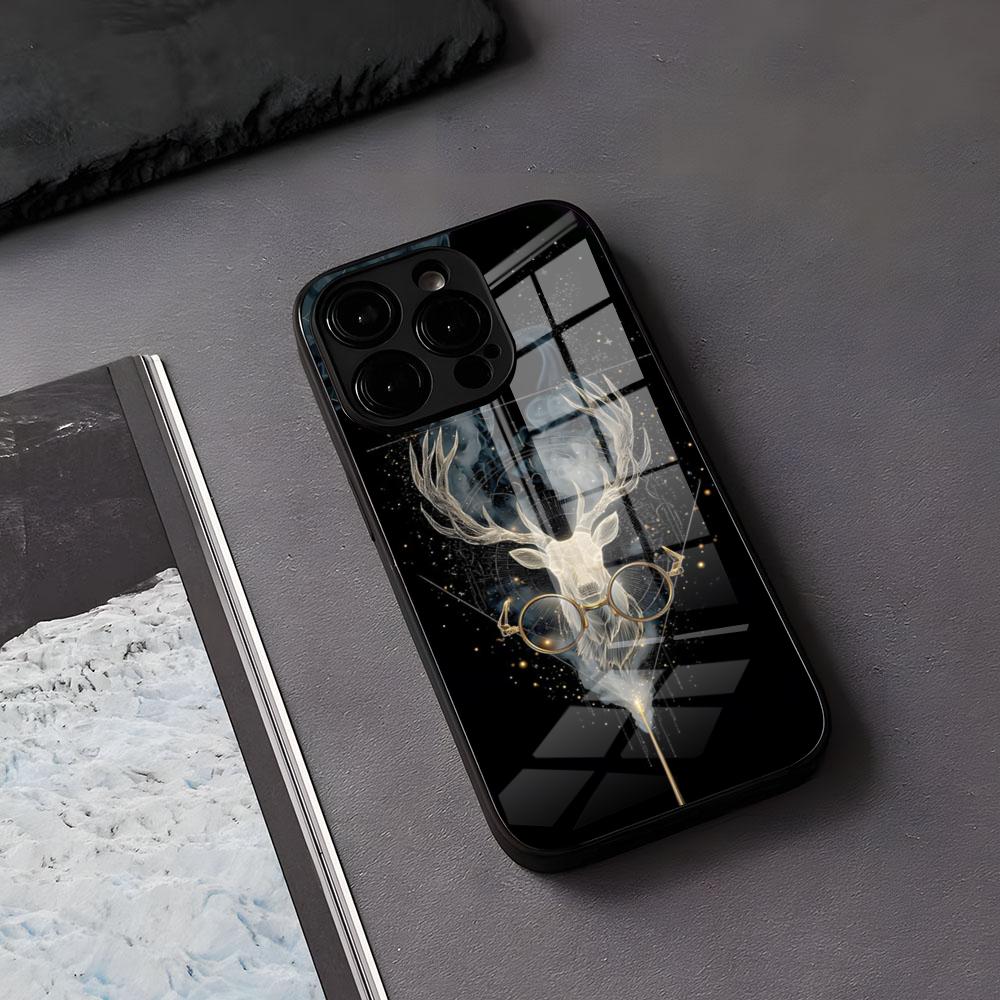 H-Harry P-Potters-S Magci Castle Phone Case For IPhone 17 Air 16 E Pro Max 15 14 13 Mini 12 Pro 11 Max Plus Black Glass Cover