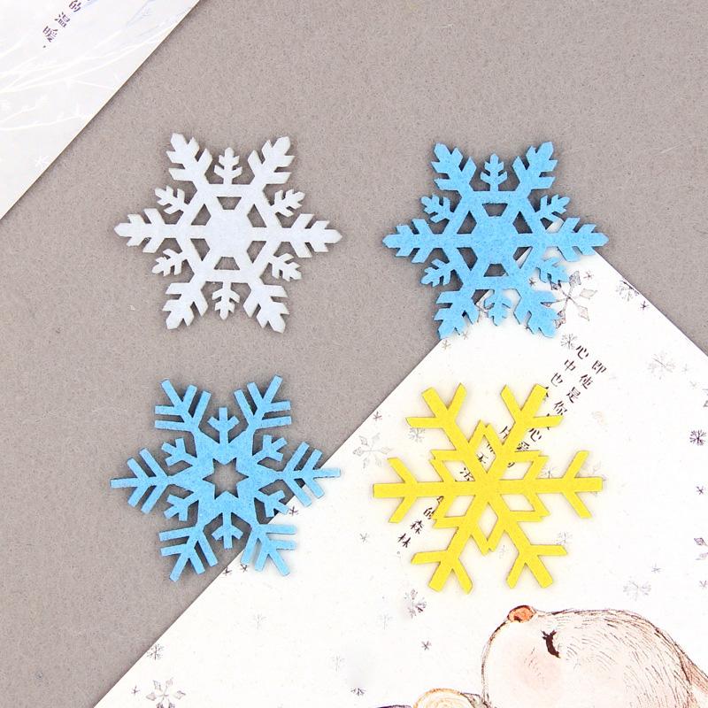 Christmas Snowflake Ornaments Blue Xmas Decoration Christmas Tree Pendent DIY Craft Home Decoration