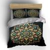 Mandala Art Dcor Three-Piece Set Soft Comfortable Duvet Cover Bedding Set Included 1*Duvet Cover & 2*Pillowcases gift