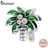 BAMOER из натуральной стерлингового серебра 925 пробы, летняя подвеска с изображением кокосовой пальмы, подходит для женщин, браслет и браслет, ювелирные украшения, подарок