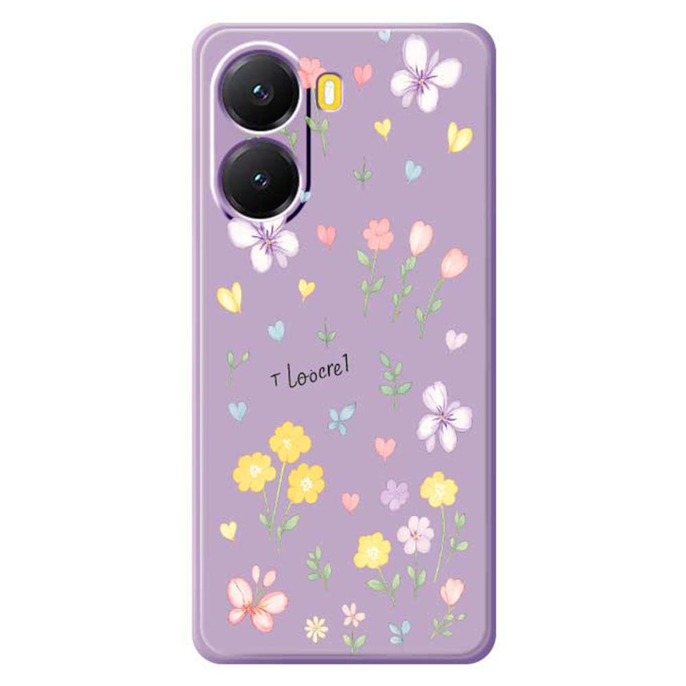 For Xiaomi Redmi Turbo 4 5G/Poco X7 Pro 5G Case Small Flowers Pattern Printing Straight Edge TPU Phone Back Cover