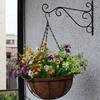 Черные подвесные кронштейны для цветочных корзин Железо Домашнее украшение Садовый крюк-подвеска для растений Балкон Терраса Веранда Сад Задний двор