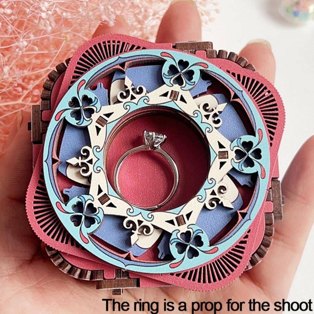 City of Sky 3D Puzzle Music Box Model Kit Assembly Ring Box Music Box Wood Puzzles  Adults