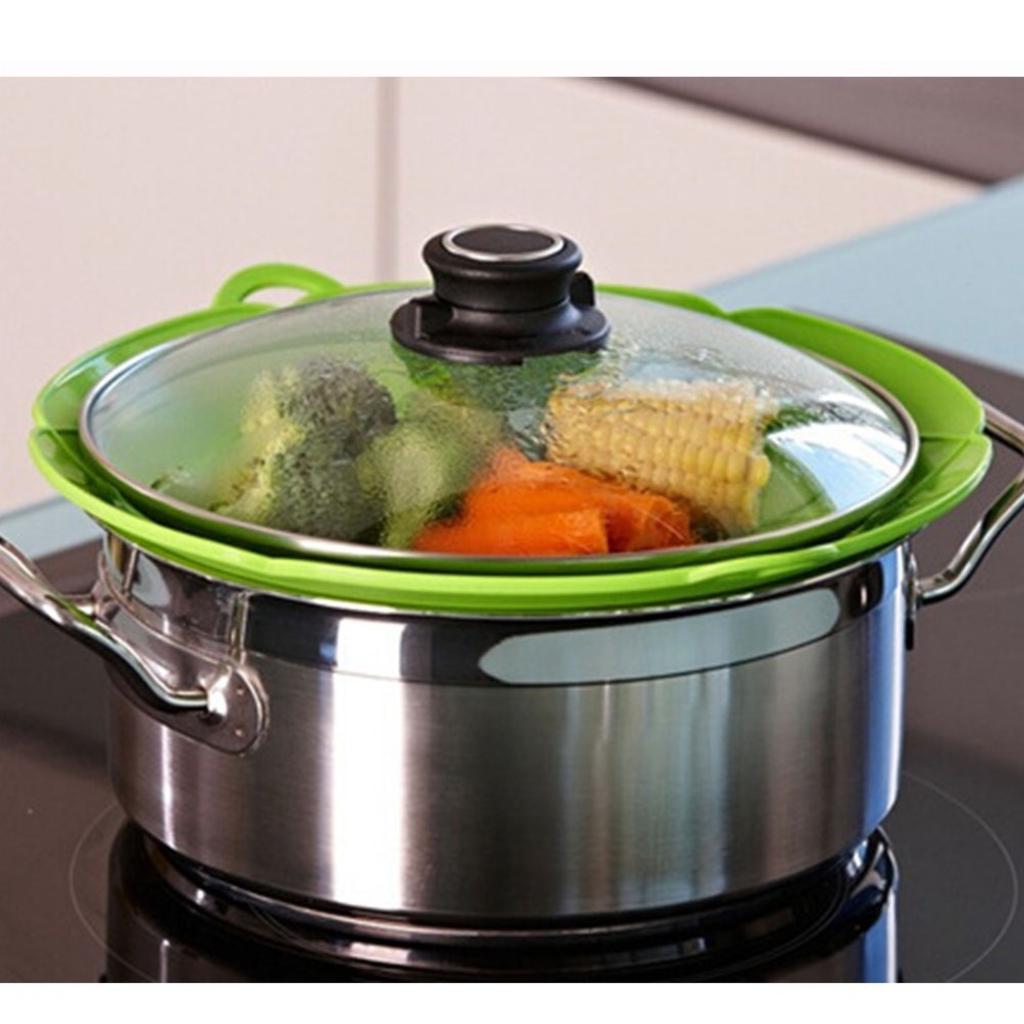 Крышка пробки для разлива Силиконовая крышка для защиты от кипения предотвращает появление кастрюли Кухонный инструмент