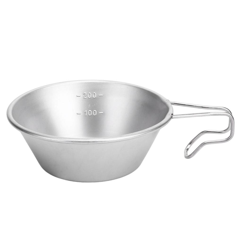 Кружка для кемпинга, миска для туризма, кружка из нержавеющей стали с ручкой в форме крючка для путешествий на открытом воздухе, пикника