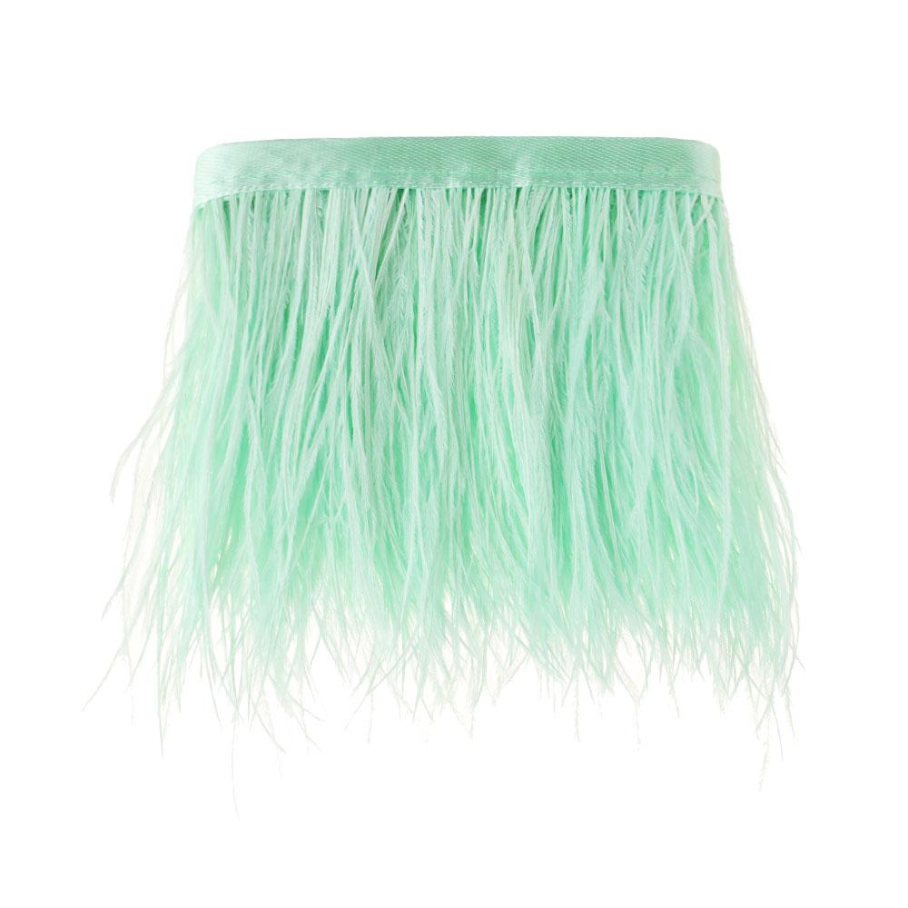 1 метр отделки из страусиных перьев 8-10 см, плюмаж, лента с кромкой для DIY, украшение свадебного платья, аксессуары для рукоделия